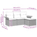 Tuin Sofa Set 4 st Bruin en Rood poly rattan