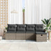 Tuinbankenset 5 st Grijs poly rattan