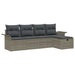 Tuinbankenset 5 st Grijs poly rattan