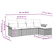 Tuinbankenset 5 st Grijs poly rattan