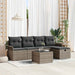 Tuinbankenset 6 st Grijs poly rattan