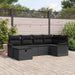 Tuinbankenset 6 st Zwart poly rattan