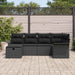 Tuinbankenset 6 st Zwart poly rattan