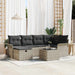 Tuinbankenset 7 st Lichtgrijs poly rattan