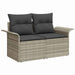 Tuinbankenset 7 st Lichtgrijs poly rattan