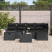 Tuinbankenset 7 st Zwart poly rattan