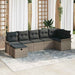 Tuin Sofa Set 7 st Grijs poly rattan