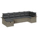 Tuin Sofa Set 7 st Grijs poly rattan