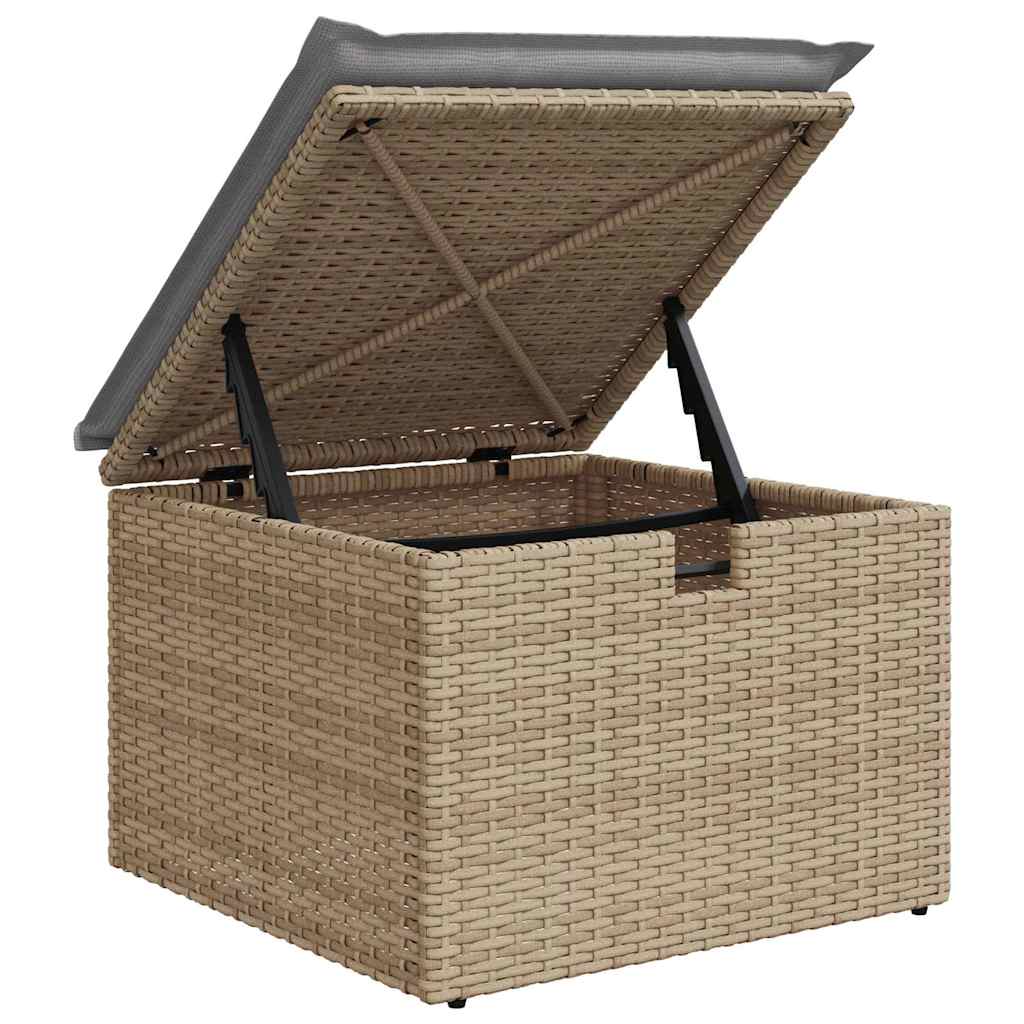 Tuin Sofa Set met kussen 7 pcs Beige en Licht Grijs poly rattan