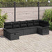 Tuin Sofa Set 7 st Zwart poly rattan