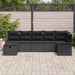 Tuin Sofa Set 7 st Zwart poly rattan