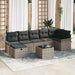 Tuin Sofa Set 8 st Grijs poly rattan