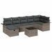 Tuin Sofa Set 8 st Grijs poly rattan