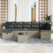 Tuin Sofa Set met kussen 8 pcs Lichtgrijs poly rattan