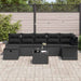 Tuin Sofa Set 8 st Zwart poly rattan