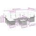 Tuin Sofa Set 8 st Zwart poly rattan