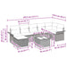 Tuin Sofa Set 8 st Bruin en Rood poly rattan