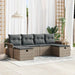 Tuin Sofa Set 6 st Grijs poly rattan