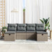 Tuin Sofa Set 6 st Grijs poly rattan