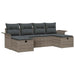 Tuin Sofa Set 6 st Grijs poly rattan