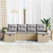 Tuin Sofa Set met kussen 6 pcs Beige en Licht Grijs poly rattan