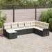 Tuin Sofa Set 8 st Zwart en Crème poly rattan