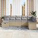 Tuin Sofa Set met kussen 8 pcs Beige en Licht Grijs poly rattan