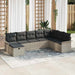 Tuin Sofa Set 8 st Lichtgrijs poly rattan