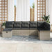 Tuin Sofa Set 8 st Lichtgrijs poly rattan