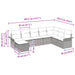 Tuin Sofa Set 8 st Lichtgrijs poly rattan