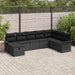 Tuin Sofa Set 8 st Zwart poly rattan