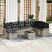 Tuin Sofa Set 9 st Lichtgrijs poly rattan