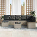Tuin Sofa Set 9 st Lichtgrijs poly rattan