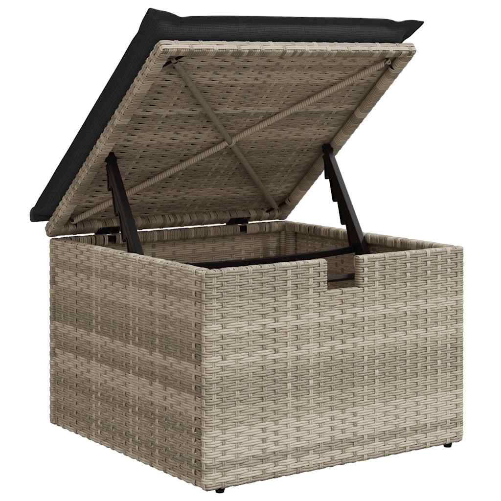 Tuin Sofa Set 9 st Lichtgrijs poly rattan