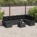 Tuin Sofa Set 9 st Zwart poly rattan