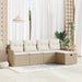 Tuin Sofa Set 5 st 4-Aantal zitplaatsen Beige en Crème