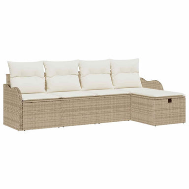 Tuin Sofa Set 5 st 4-Aantal zitplaatsen Beige en Crème