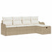Tuin Sofa Set 5 st 4-Aantal zitplaatsen Beige en Crème