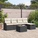 Tuin Sofa Set 6 st 4-Aantal zitplaatsen Zwart en Crème