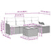 Tuin Sofa Set met kussen 6 pcs Beige en Licht Grijs poly rattan
