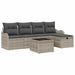 Tuin Sofa Set 6 st 4-Aantal zitplaatsen Lichtgrijs poly rattan