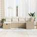 Tuin Sofa Set 6 st 6-Aantal zitplaatsen Beige en Crème