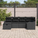 Tuin Sofa Set 6 st 6-Aantal zitplaatsen Zwart poly rattan