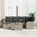 Tuin Sofa Set 7 st 6-Aantal zitplaatsen Lichtgrijs poly rattan