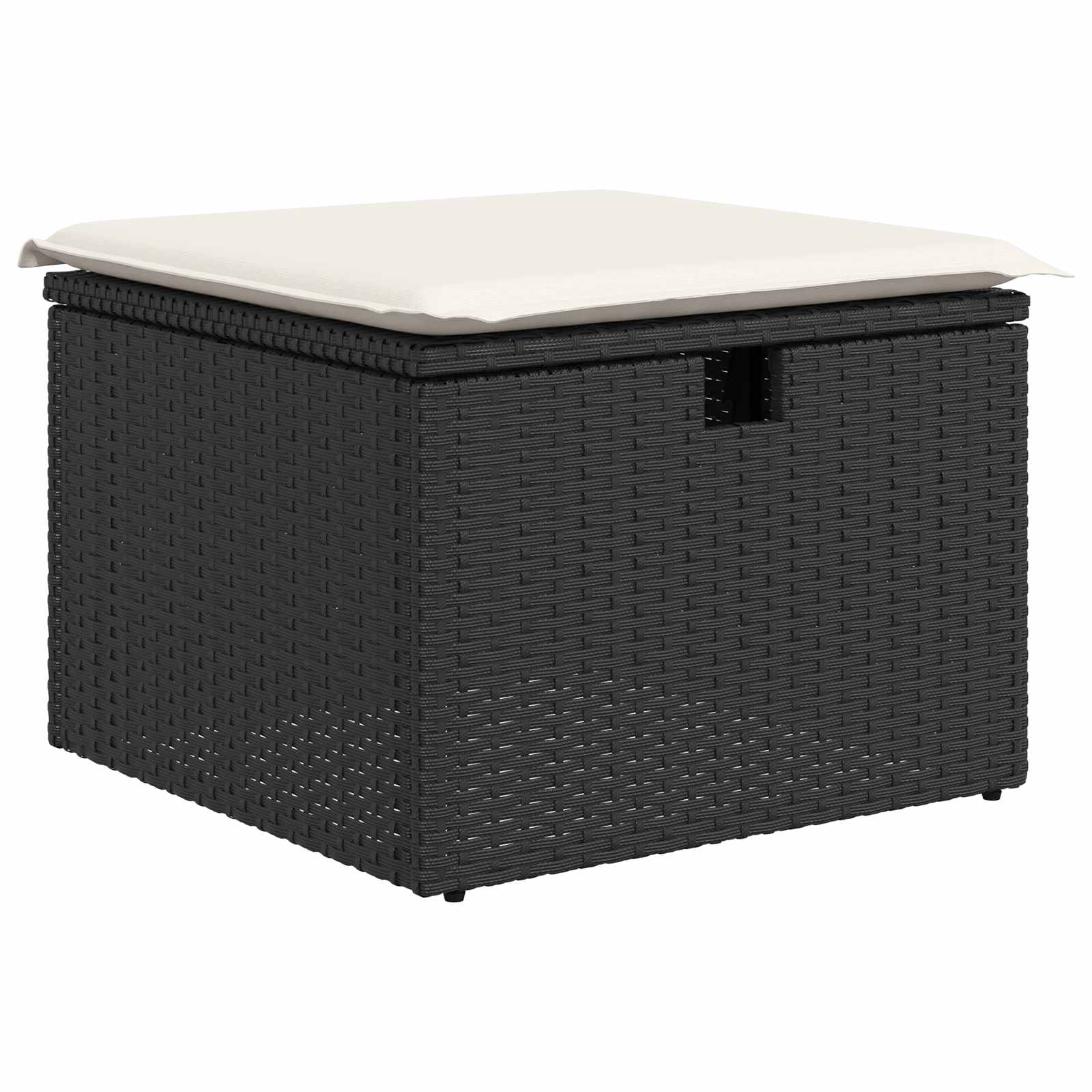 Bankstel 8 st 7-Aantal zitplaatsen Zwart en Crème poly rattan