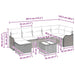 Bankstel met kussen met opslag 8 pcs Lichtgrijs poly rattan