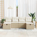 Bankstel 6 st 6-Aantal zitplaatsen Beige en Crème poly rattan