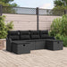 Bankstel 6 st 6-Aantal zitplaatsen Zwart poly rattan