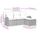 Bankstel 4 st Zwart poly rattan