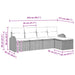 Bankstel met kussen 5 pcs Beige en Licht Grijs poly rattan